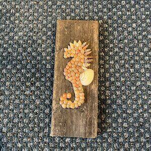 Hand Crafted Seahorse plaque from Seashells